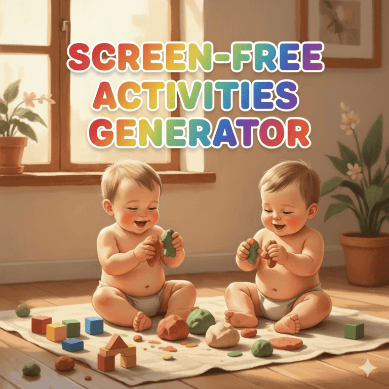 Kids Screen Free Activities Generator